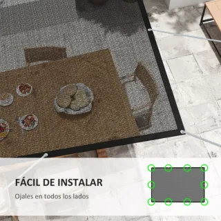 Toldo Vela 3x2m - Protección Solar 65%