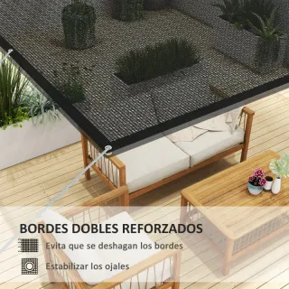 Toldo Vela 3x2m - Protección Solar 65%