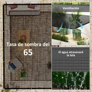 Toldo Vela 3x2m - Protección Solar 65%