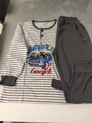 Pijama niño fino coche estampado
