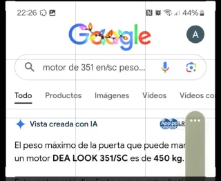 Motor Puerta Batiente DEA LOOK 230/24V