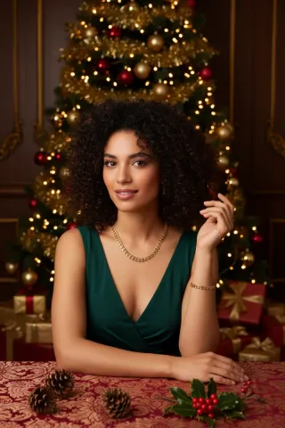 Conjunto Collar y Pulsera Acero Dorado