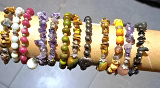 12 bracciali pietre dure miste