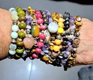 12 bracciali pietre dure miste