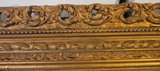 Espejo antiguo madera dorado