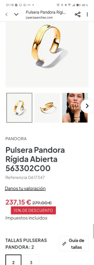 Pulsera Plata 925 Baño Oro 14k