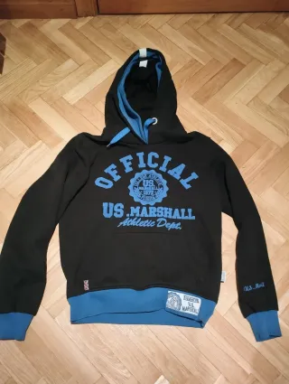 Sudadera U.S. Marshall Negra y Azul Talla L