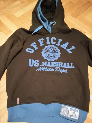 Sudadera U.S. Marshall Negra y Azul Talla L