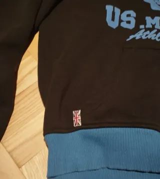 Sudadera U.S. Marshall Negra y Azul Talla L