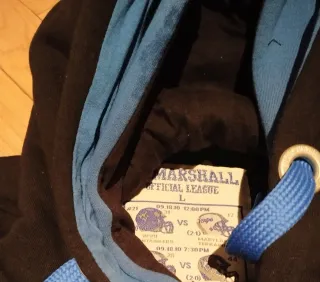 Sudadera U.S. Marshall Negra y Azul Talla L