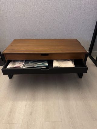 Mesa de centro de salón elevable de madera