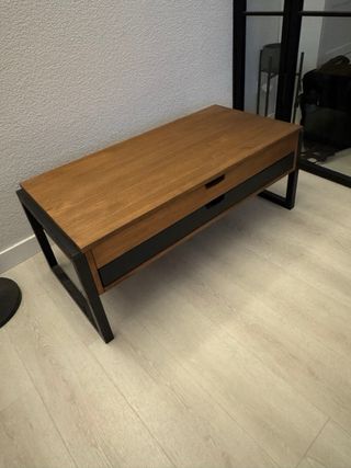 Mesa de centro de salón elevable de madera