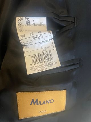 Americana Milano Azul Marino Talla 56