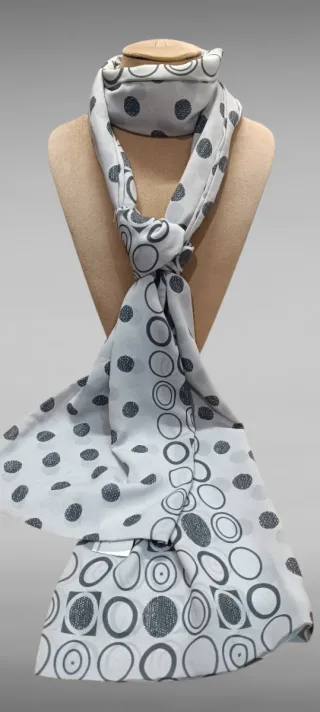 Pañuelo tipo bufanda Viriato estampado círculos