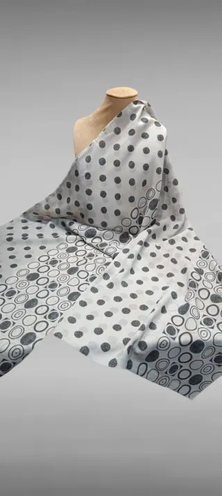 Pañuelo tipo bufanda Viriato estampado círculos