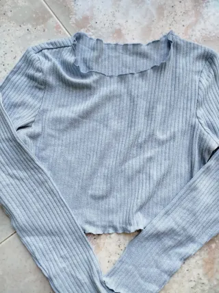 Maglietta maniche lunghe azzurra donna L