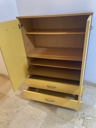 Mueble juvenil sifonier con ruedas