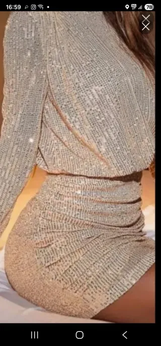 Vestido Shein lentejuelas XS