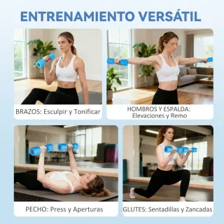 Mancuernas Ajustables 4 en 1 (1-2kg)