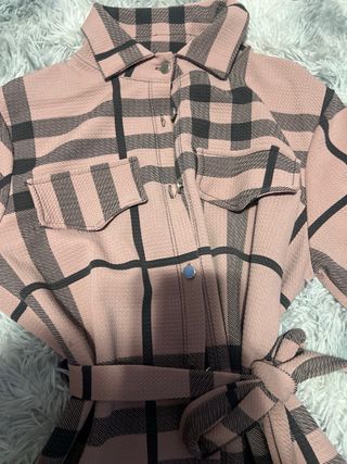 Vestido camisero a cuadros talla única