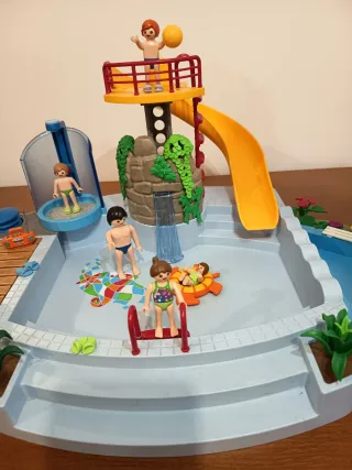 Playmobil Piscina y Tobogán