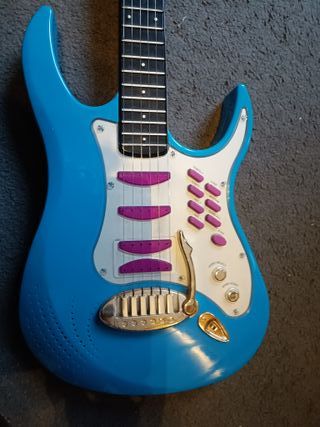 Guitarra Eléctrica Juguete Sonidos Azul