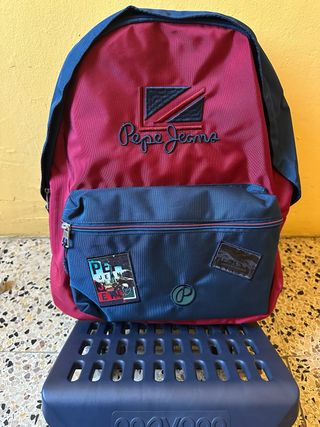 Mochila Pepe Jeans Roja y Azul