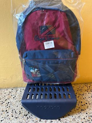 Mochila Pepe Jeans Roja y Azul