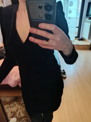 Vestido fiesta terciopelo Mango talla S