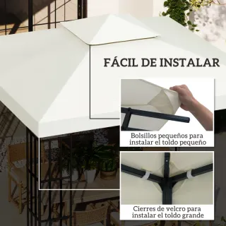 Techo de reemplazo para carpa 3x3m crema