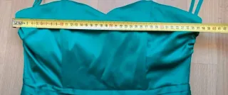 Vestido fiesta palabra d honor H&M verde M y fular