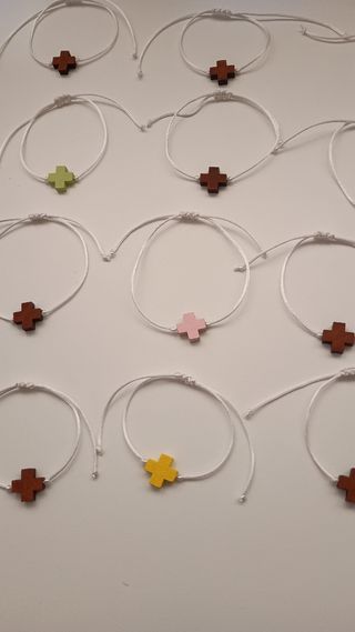 Pulseras Cruz Comunión Bautizo Boda