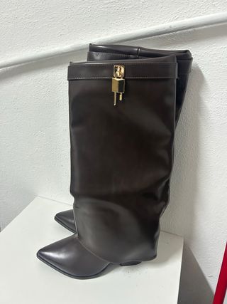 Stivali donna marrone zip tg 39 nuovi