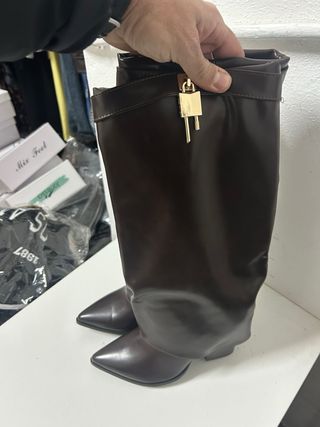 Stivali donna marrone zip tg 39 nuovi