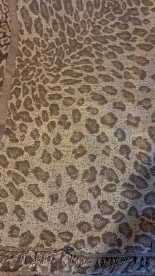 Pashmina maculata beige e marrone