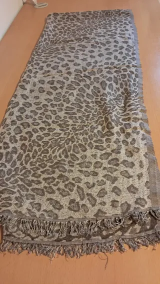 Pashmina maculata beige e marrone