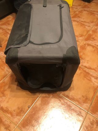Transportín perro pequeño gris