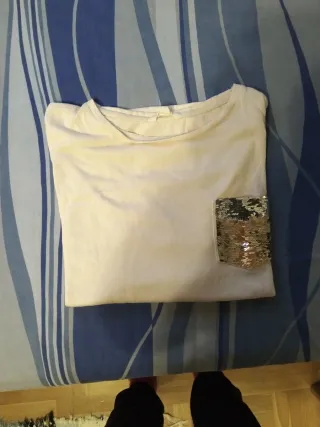 Camiseta Springfield Talla S con Lentejuelas