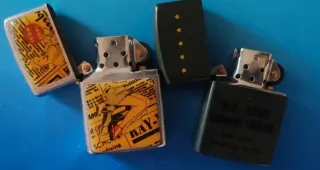 Set 4 accendini simil Zippo perfette condizioni