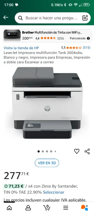Impresora HP LaserJet Multifunción