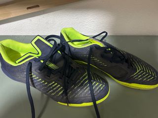 Zapatillas fútbol sala azul y verde