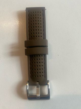 Cinturino in silicone bucherellato 20mm marrone