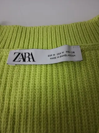 Chaleco punto Zara pistacho talla M