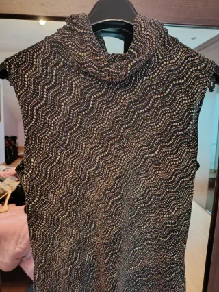 Top fiesta dorado brillante