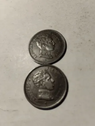 2 Monedas Alfonso XIII Cobre 2 Céntimos 1904