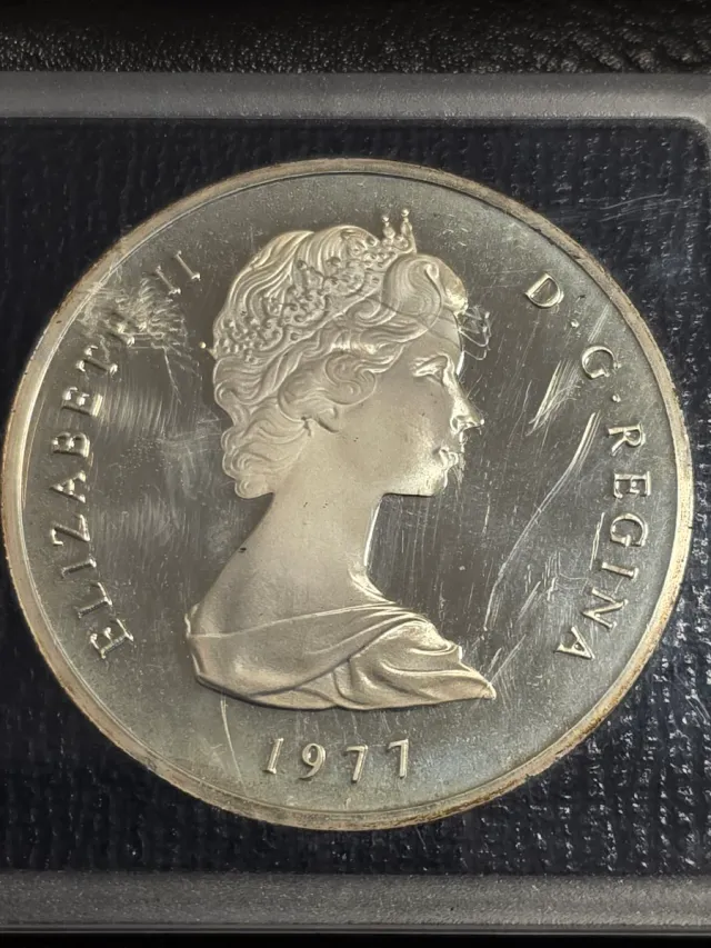 Moneta d'argento Turks e Caicos 1977 .925 50 Corone