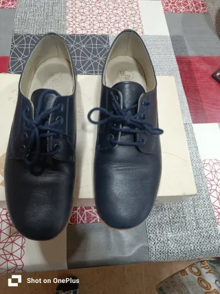 Zapatos niño cordones azul