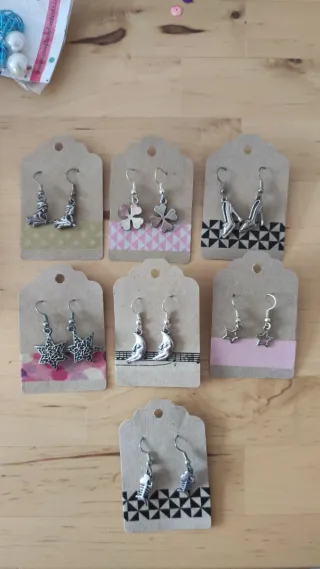 Pendientes luna plateada idea regalo original