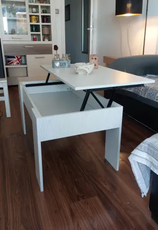 Mesa centro elevable madera