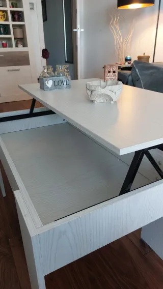 Mesa centro elevable madera